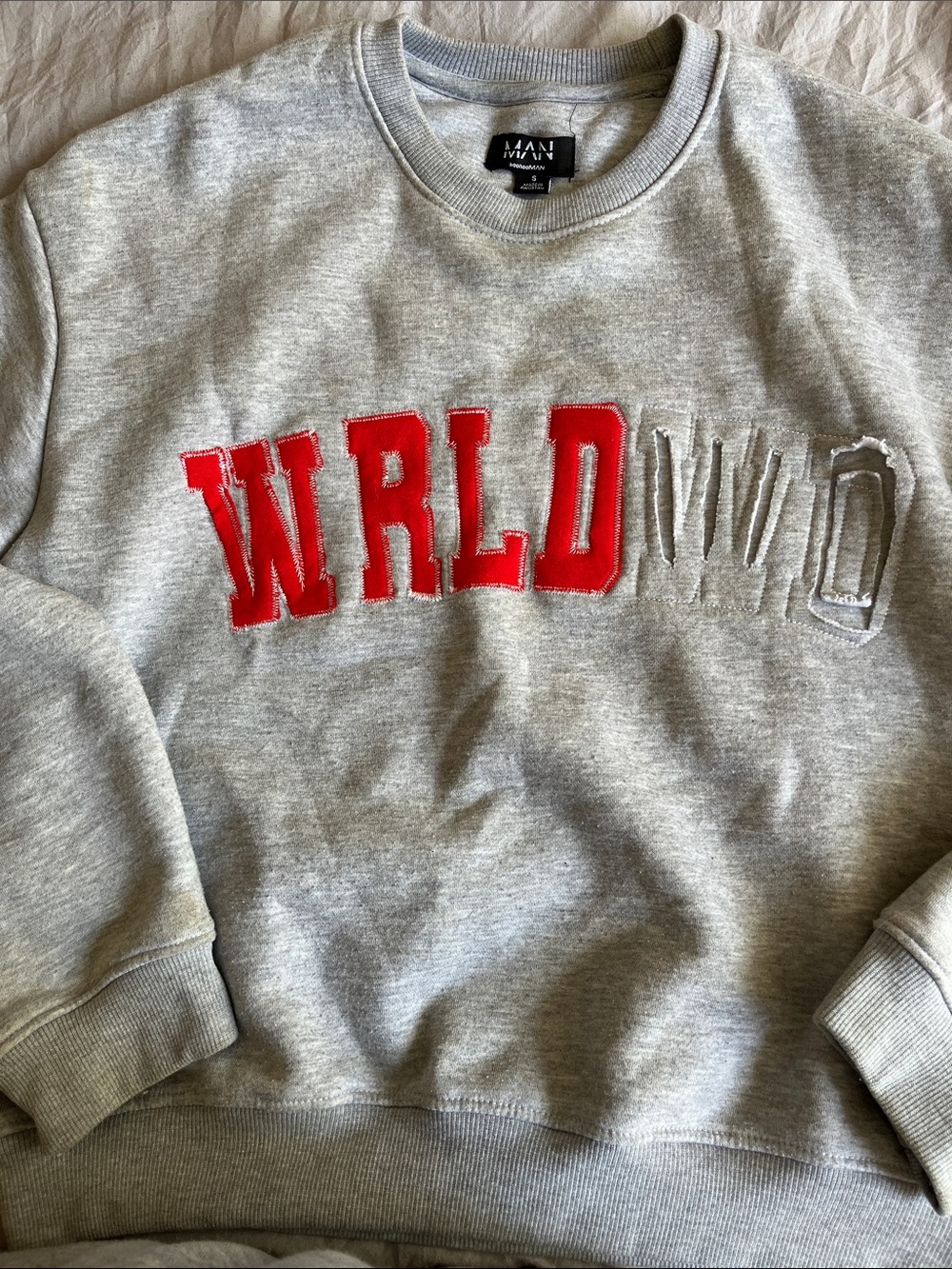 GRAY WRLD Appliqué Crewneck Sweatshirt by MAN